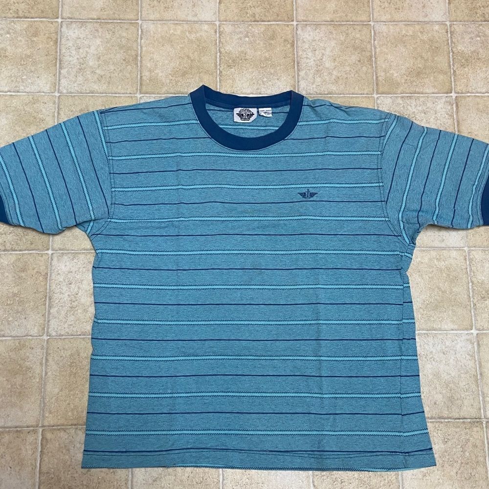 VTG, DOCKERS Blue Striped Men's Shirt Size XL